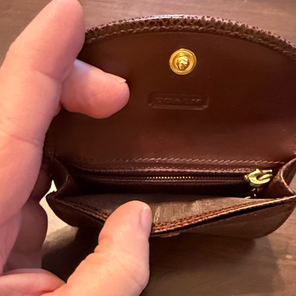 Vintage Coach Brown Leather Key & Card Holder - Picture 3 of 5